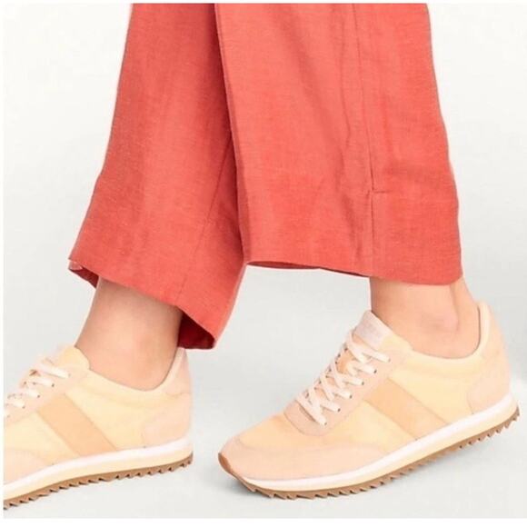 J. Crew Women’s Peach Mango Colorblock Lace-up Sneakers Size 10 - Picture 2 of 10